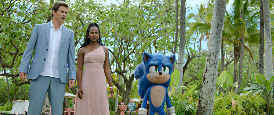 A still from the first Sonic film. The Blue Hedgehog returns to screens in a sequel. Credit: Tribune News Service