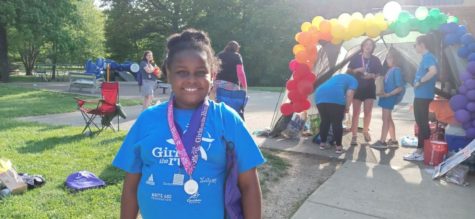 My sister after the 5k. Credit: Mayanna Dempsey.