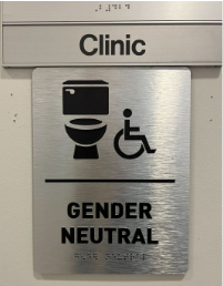 Nurses office gender neutral bathroom!