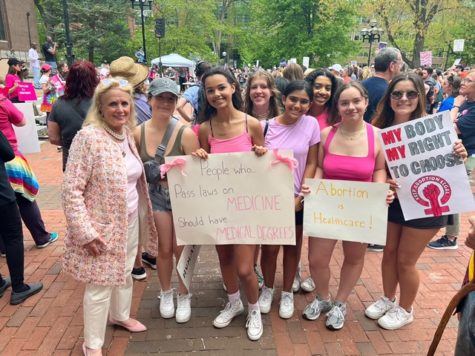 National Organization of Womens club standing with U.S representative Debbie Dingell participating in a local rally after Roe vs Wade was overturned
