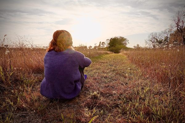 Enjoying tunes while watching the autumn sunset.