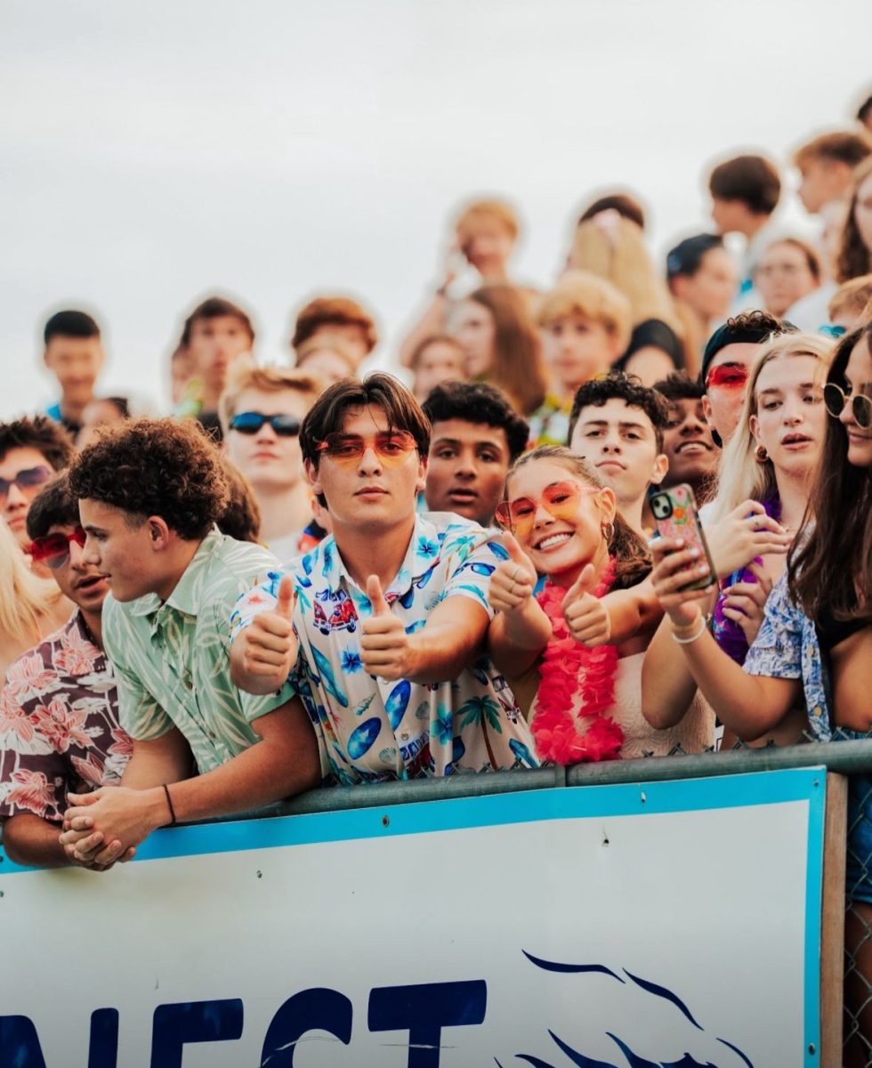 Eagles decked out in tropical wear during a home game against UPrep.