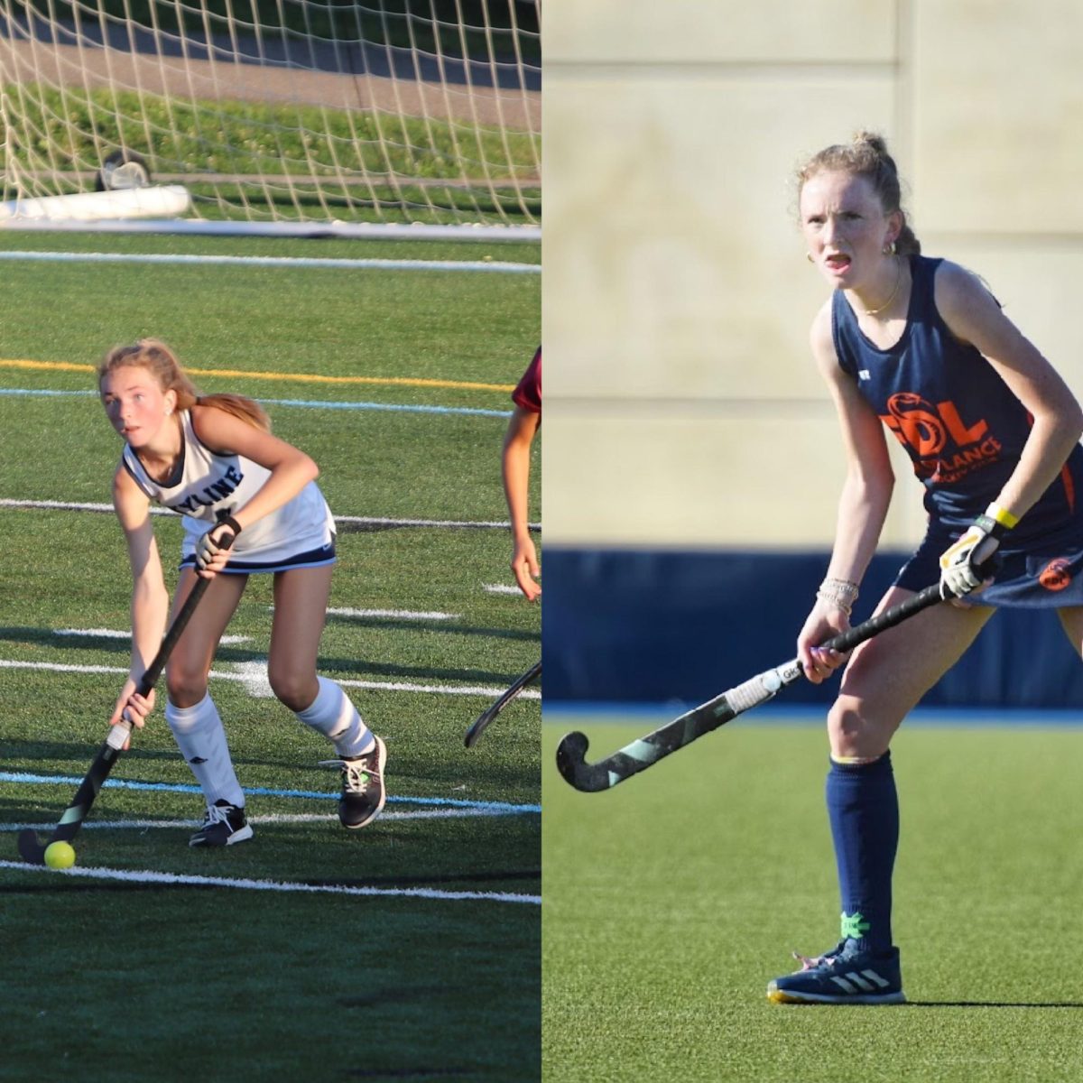 Field Hockey player Maeve Kilbride ('27) on the field playing for Skyline High School and Fer De Lance Field Hockey Club.