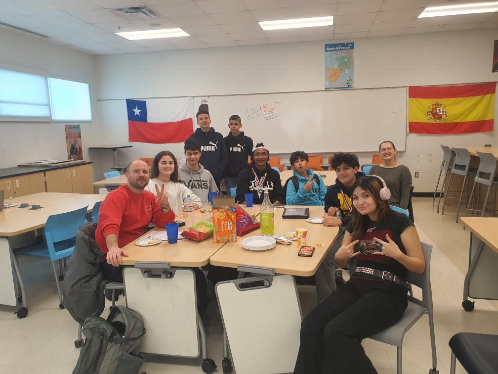 Aguilas Unidas members gathering for a meeting.