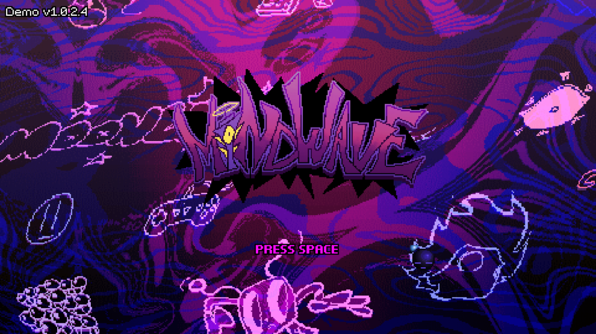 The title screen of Mindwave. 