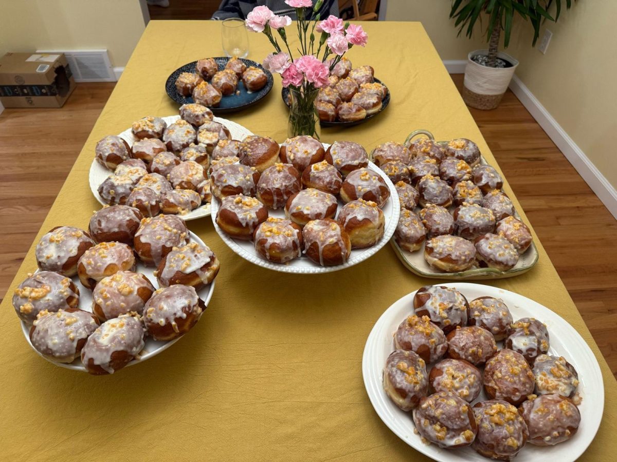 Helena Wierzbicka ('28) and her family's delicious home-baked pączki.