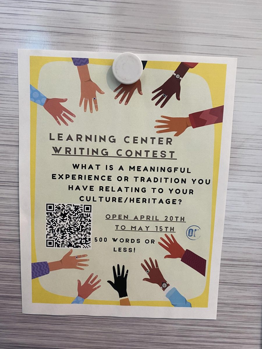 Contest flyer spread throughout the building, with information for anybody to enter.