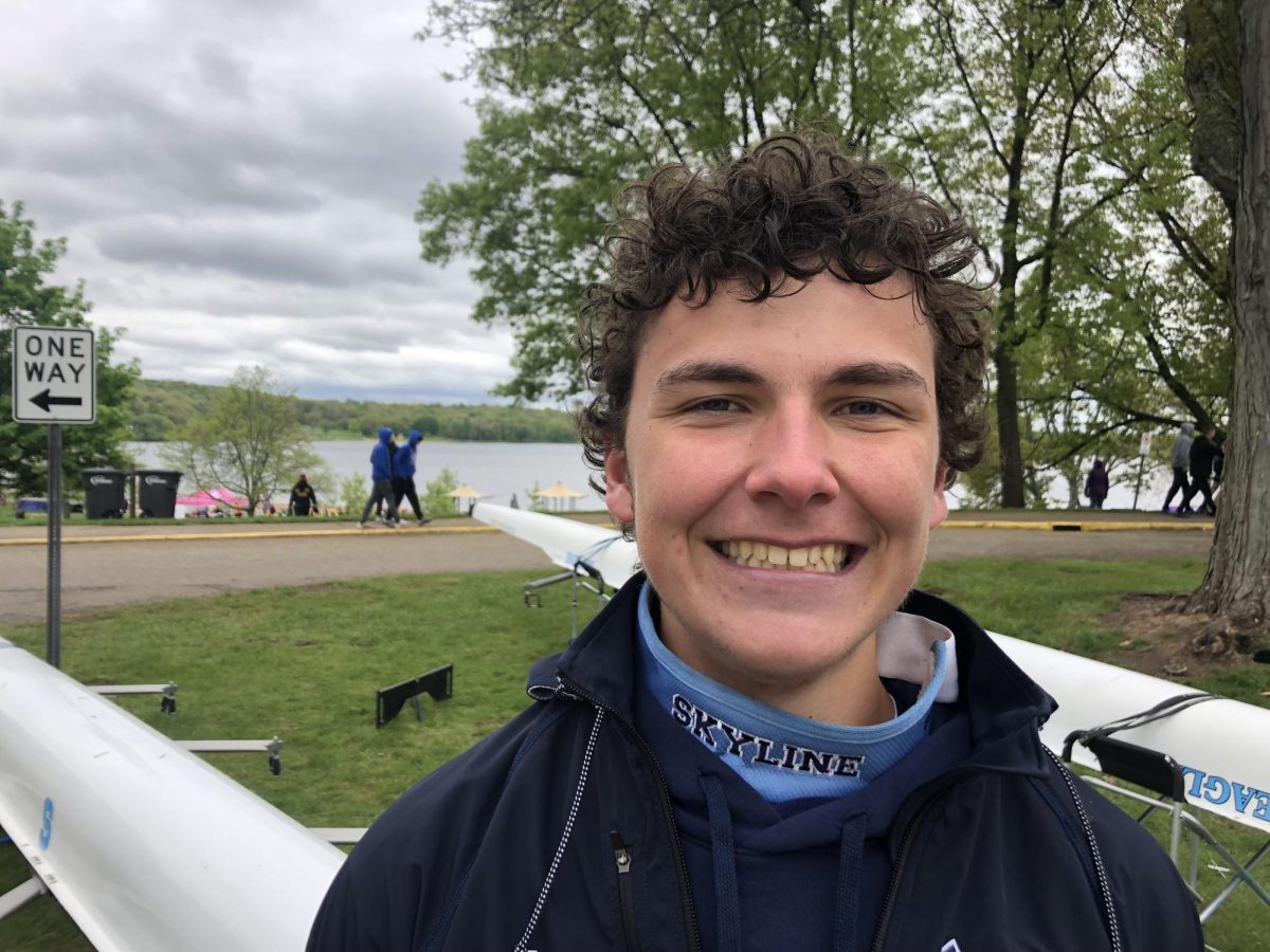 John McCleskey ('26) after his regatta at Kensington Metro Park