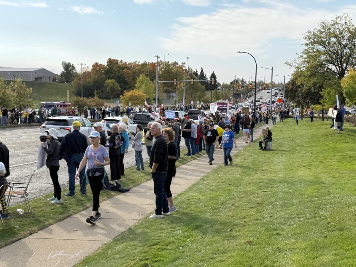 No Kings Protest near Veterans Park on October 18th, 2025