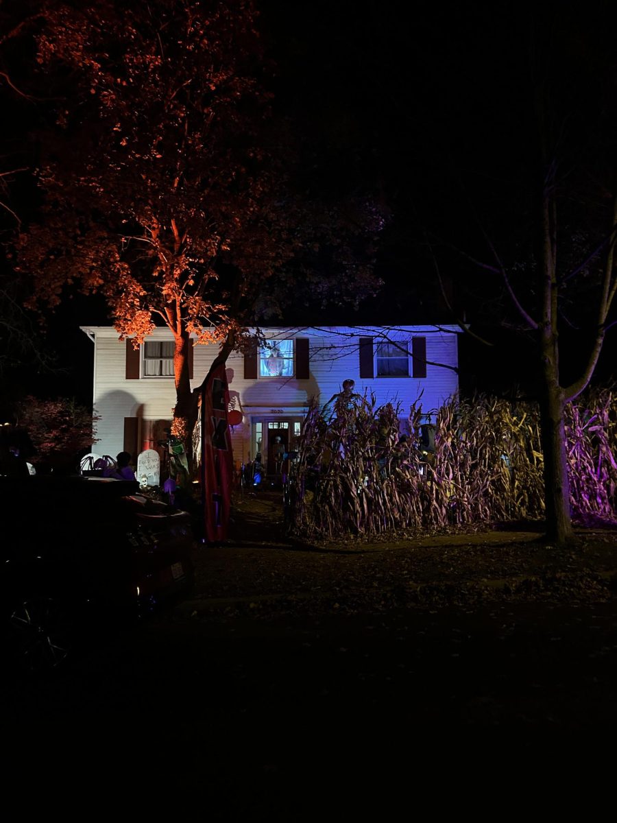Spooky Halloween house decorated for the holiday 