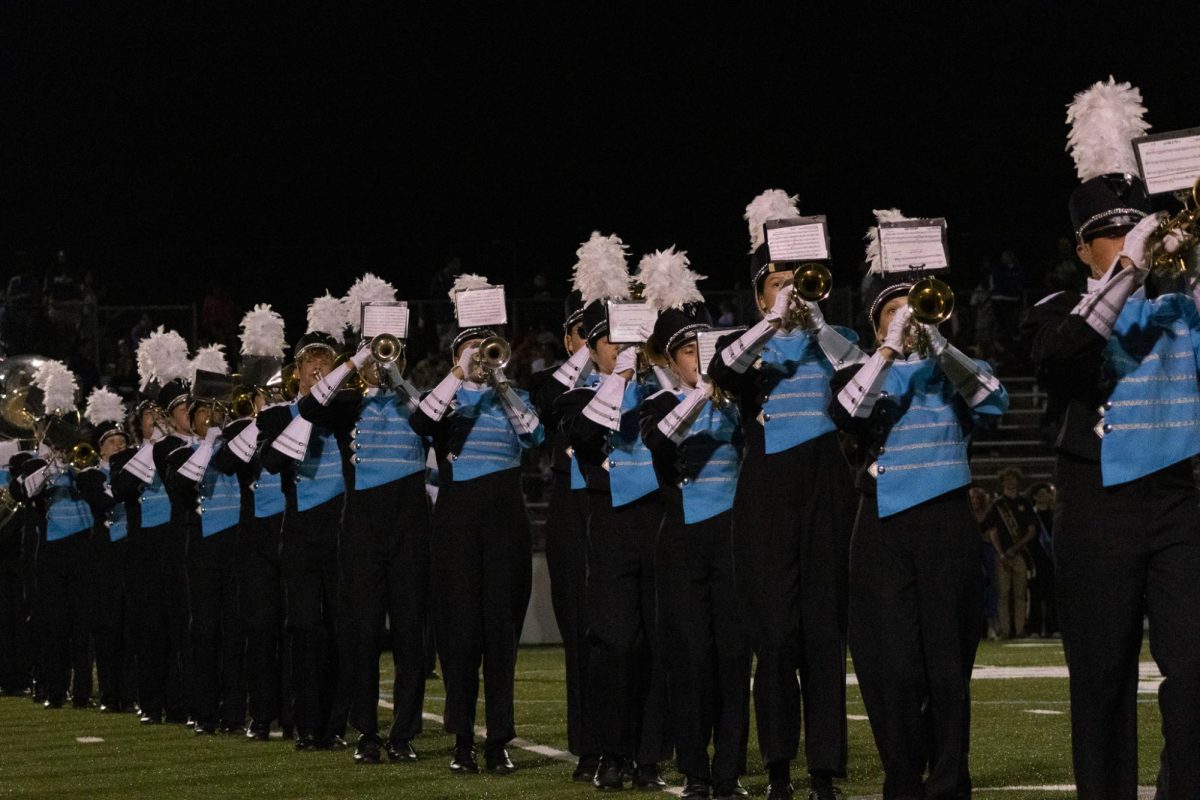 Skyline Marching Band performing their 2025 Homecoming halftime show
