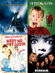 The Polar Express: Warner Bros. Entertainment Inc.   Home Alone: The Walt Disney Company   Meet Me in St. Louis: Warner Bros. Discovery   Scream: Spyglass Media Group and Paramount Pictures
(Graphic of all the covers of the movies)
