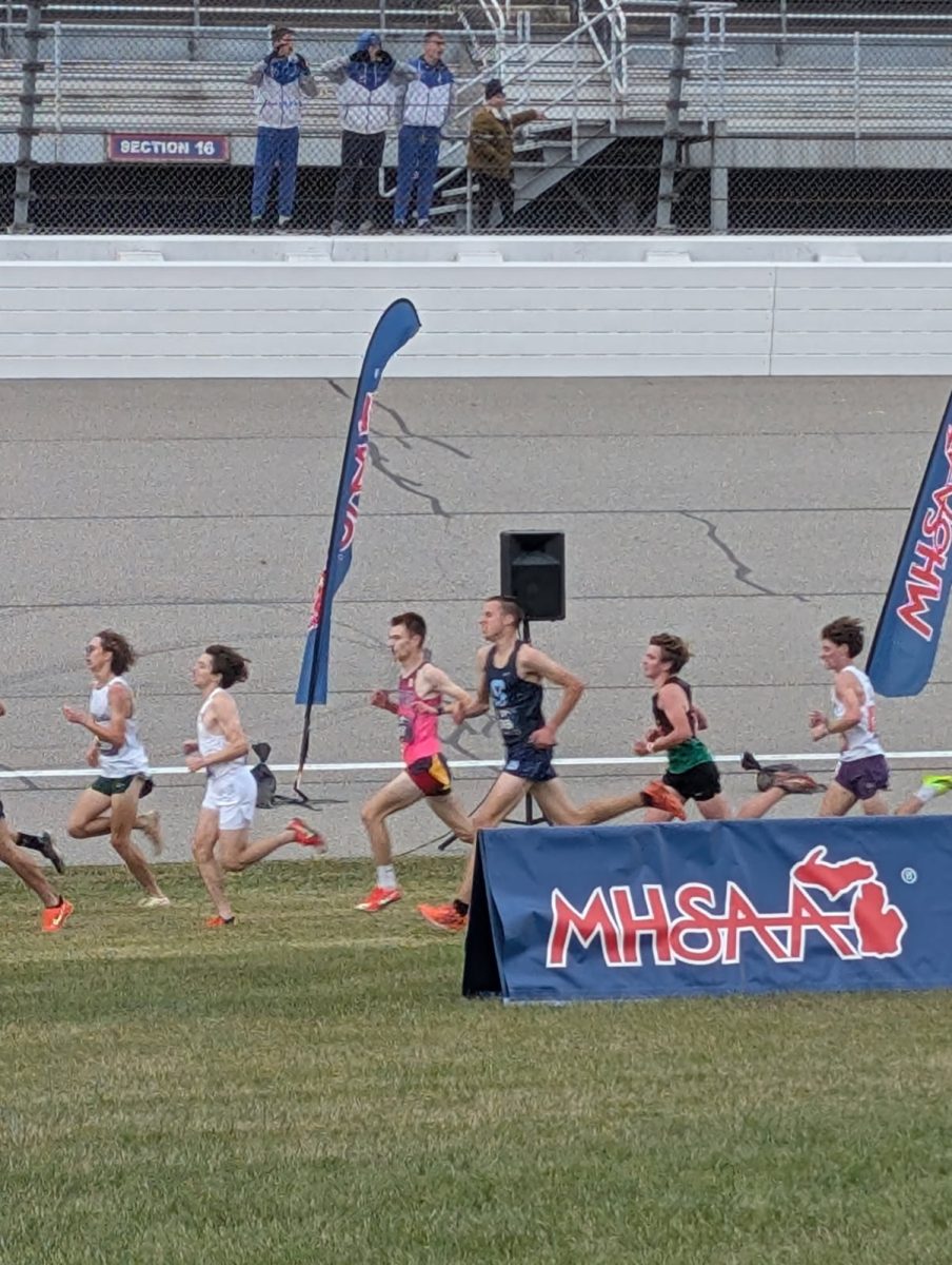 Martin Gehrke (28') competing in a race.