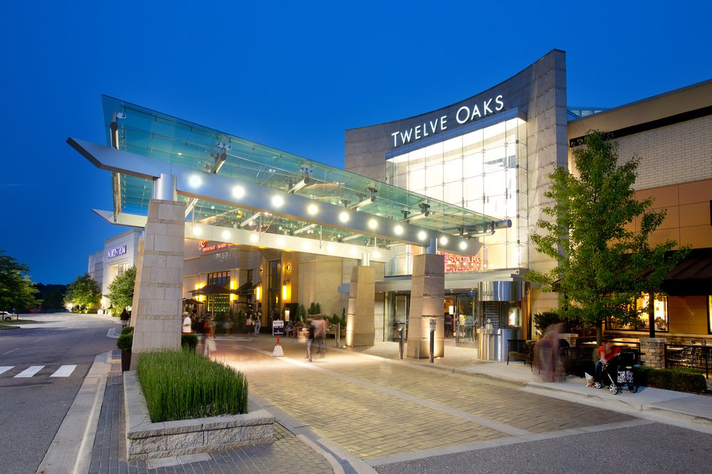 View of Twelve Oaks Mall from outside