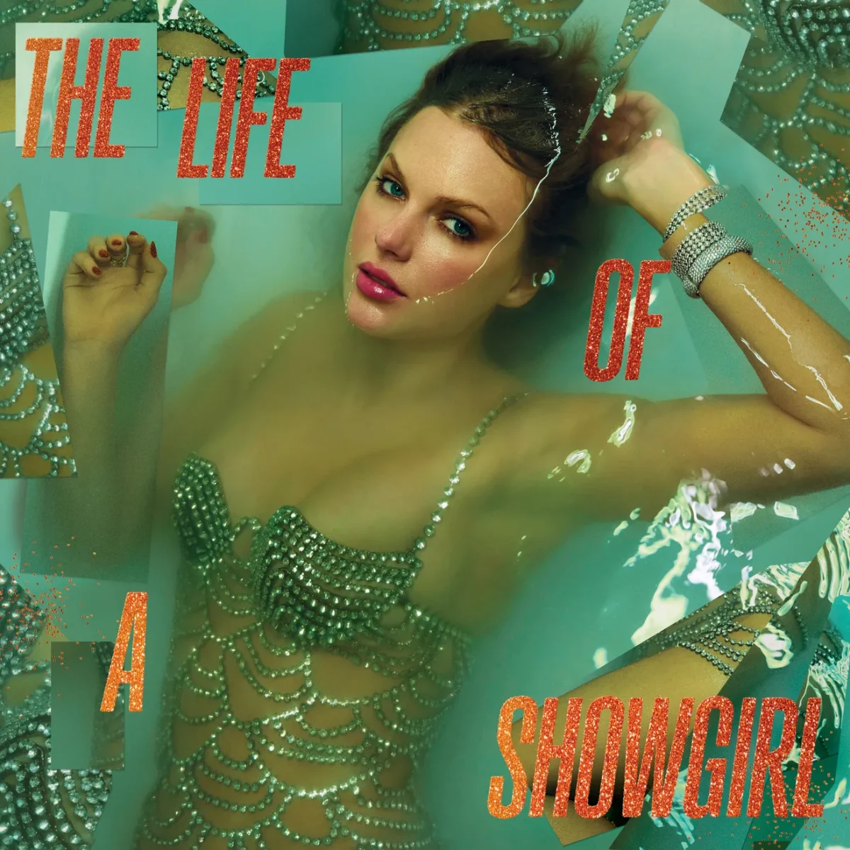 The cover for Taylor Swift's new album; The Life of a Showgirl.