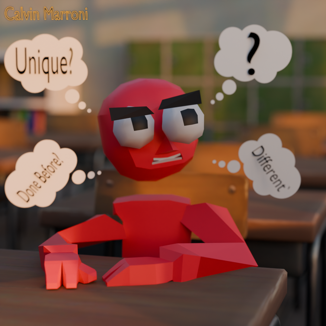 A 3D Render made in Blender by Calvin Marroni