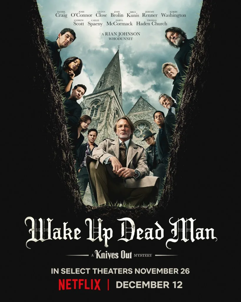 Poster for Wake Up Dead Man, A Knives Out Mystery.