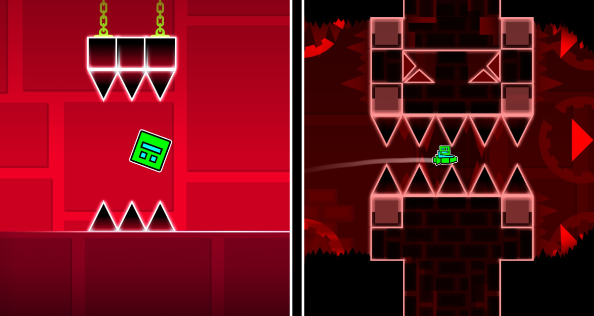 Comparing the easiest Geometry Dash level to one of the hardest.