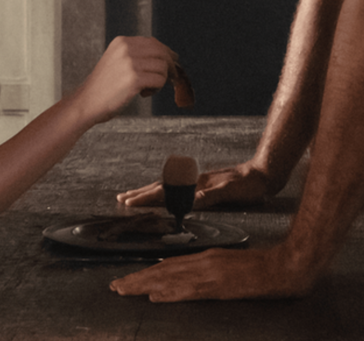 By Charli XCX (February 13, 2026). "Wuthering Heights". Apple Music. The cover of the album depicts an intimate scene in the movie in which Heathcliff leans over Catherine as she dips toast into “eggs and soldiers,” on all fours in front of him.