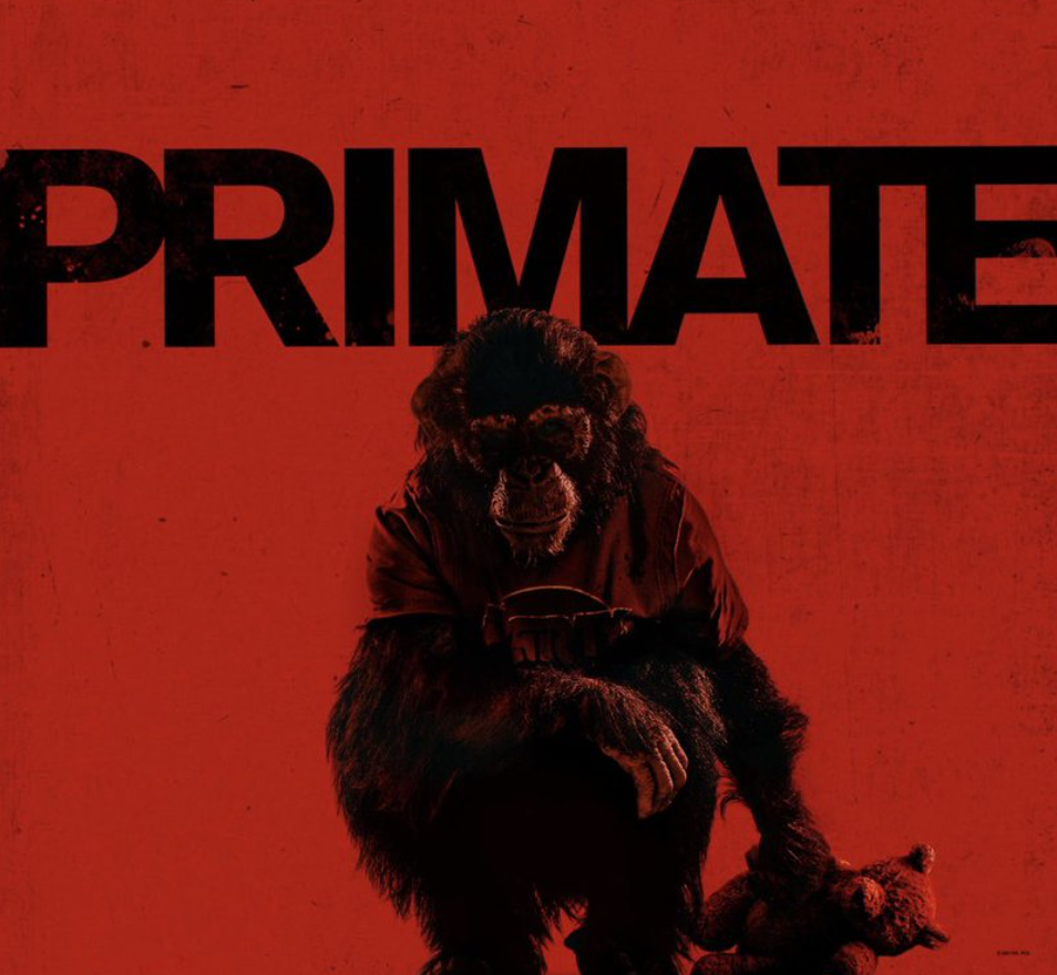 This is the main official cover for the movie Primate.