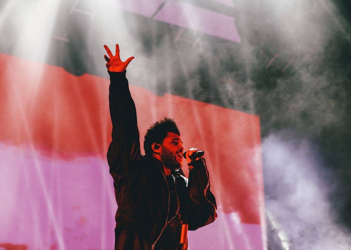 The Weeknd performing in Hong Kong in 2018.