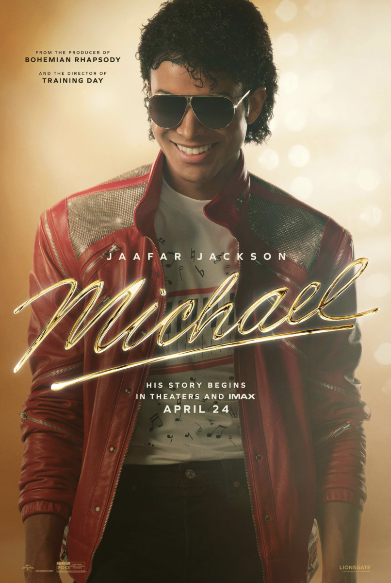 Jaafar Jackson, smiling, performing as Michael Jackson