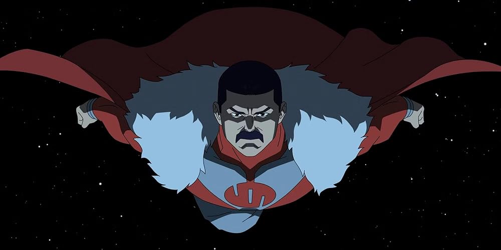 Grand Regent Thragg flying through space.