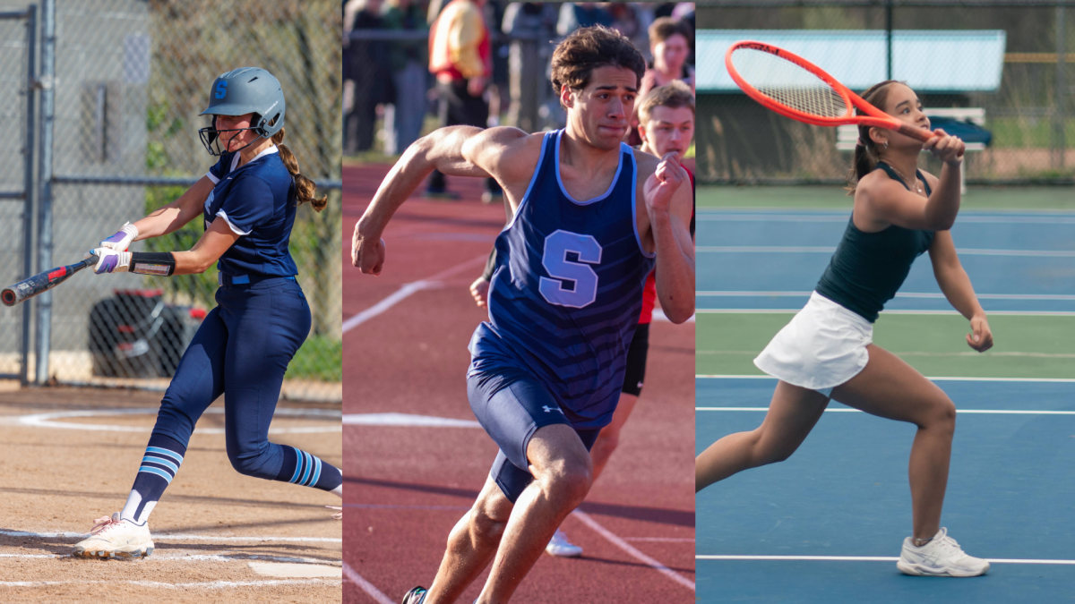 Softball, Track, and Tennis images shown from the newest competitions.