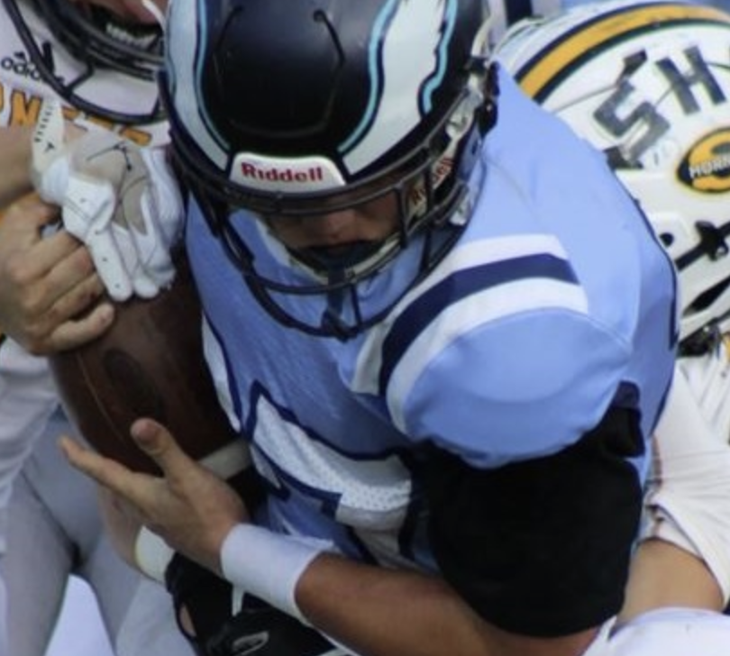 Trent is trying to get pass the other team.